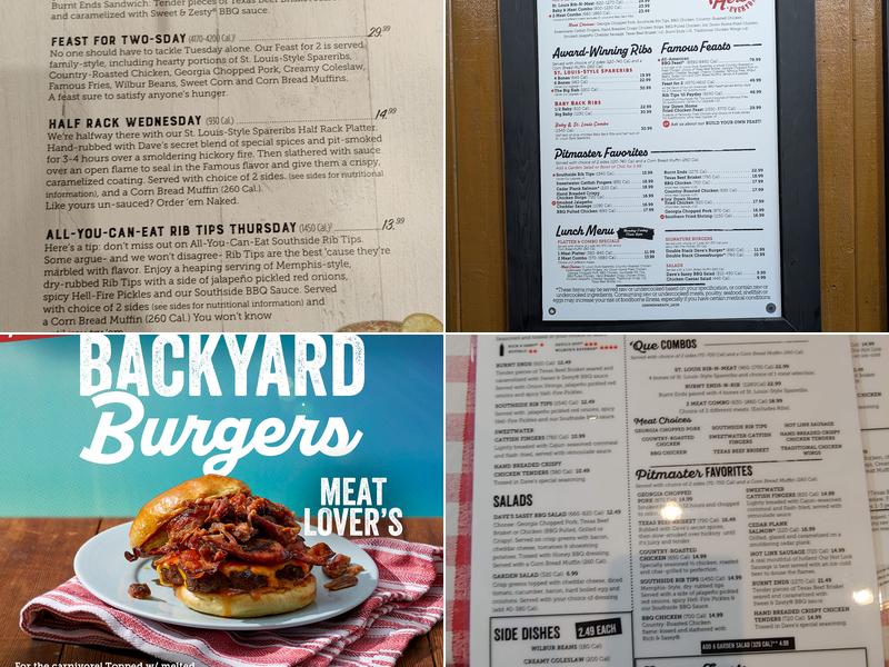 Famous Dave's Bar-B-Que Menu