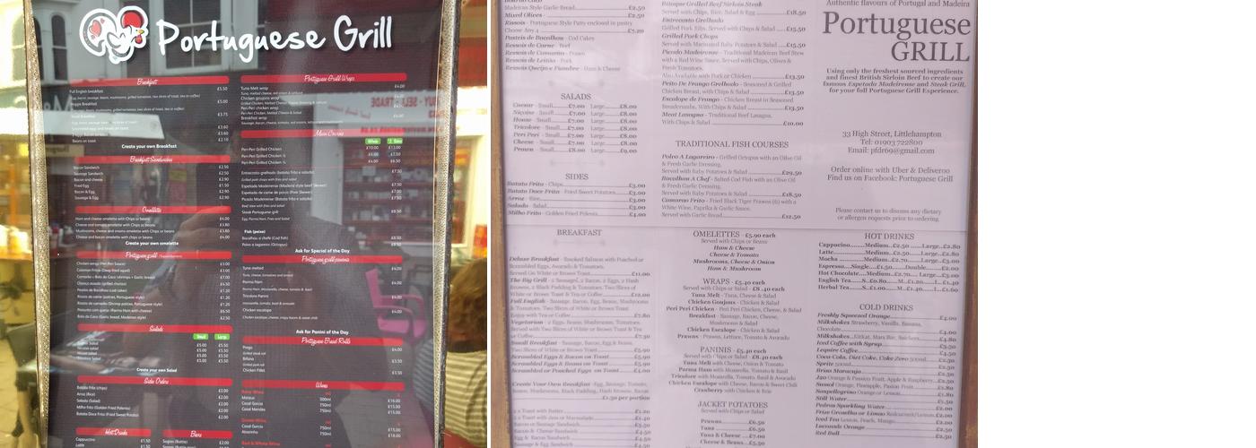 Portuguese Grill Menu