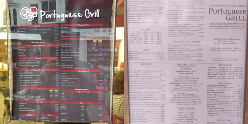 Portuguese Grill Menu