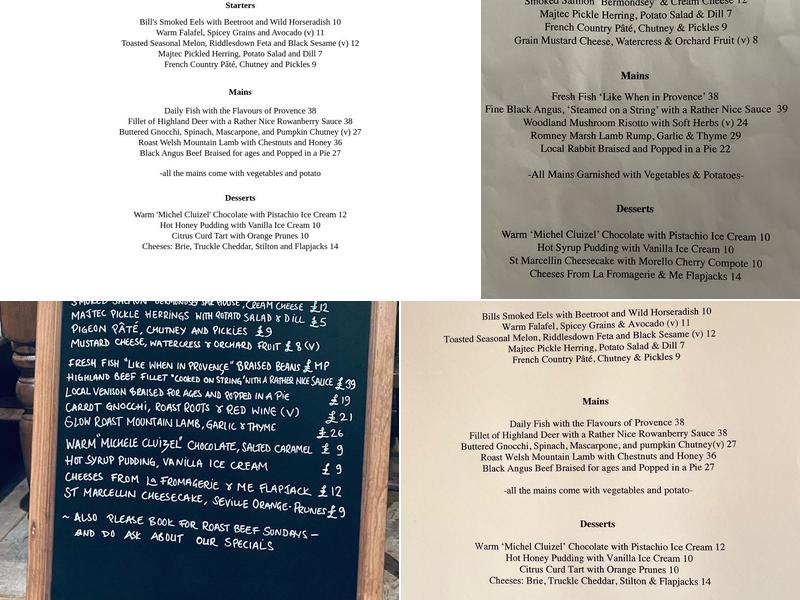 The Dew Drop Inn Menu