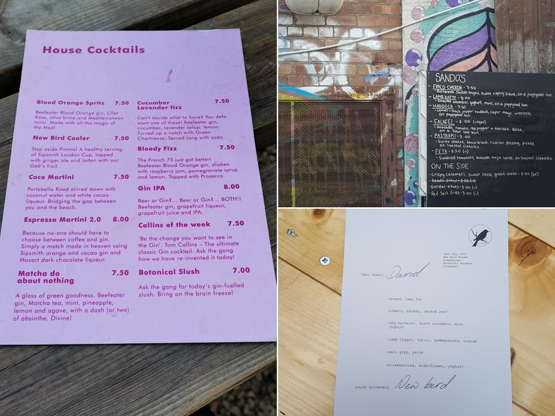 Botanical Garden Menu