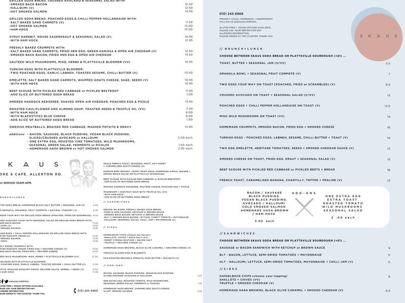 SKAUS Menu