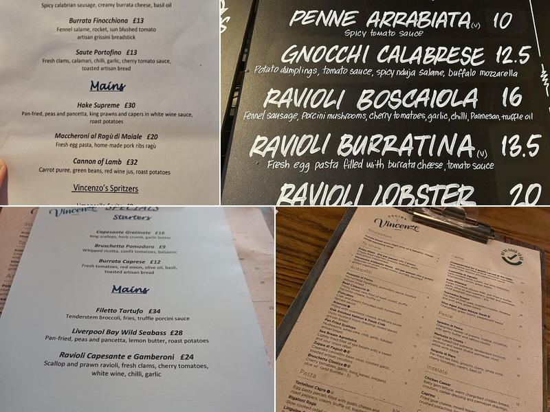 Cucina di Vincenzo Menu