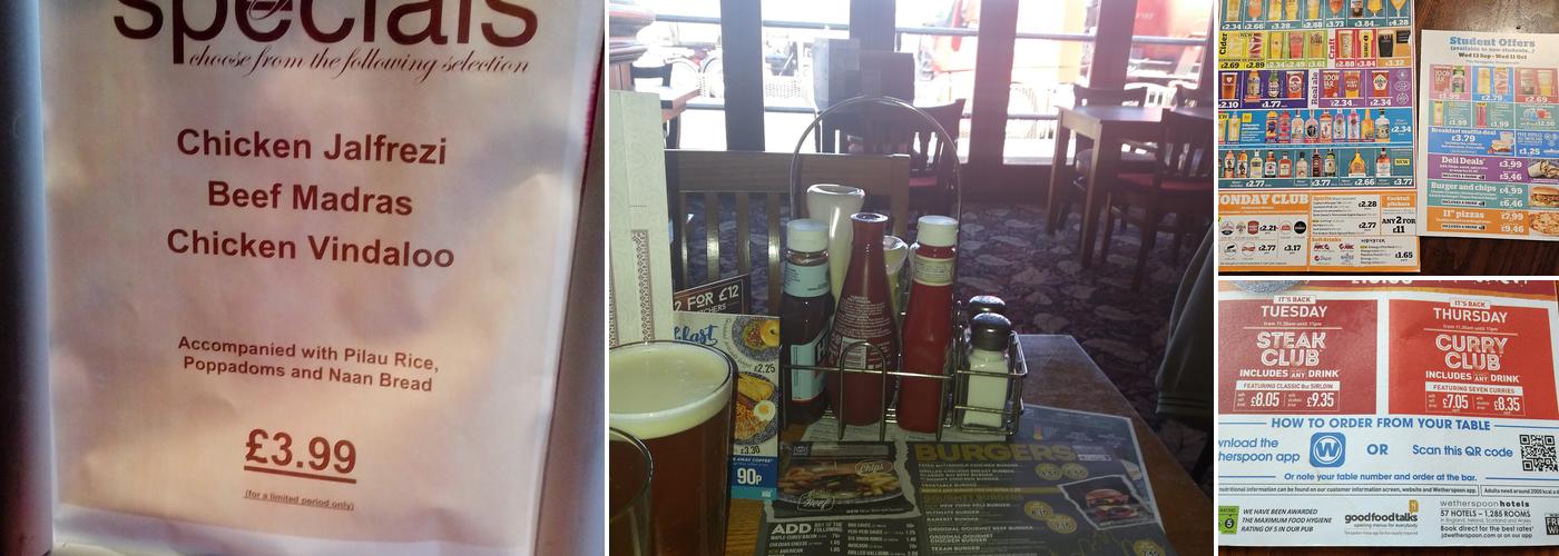 The Navigator - JD Wetherspoon Menu