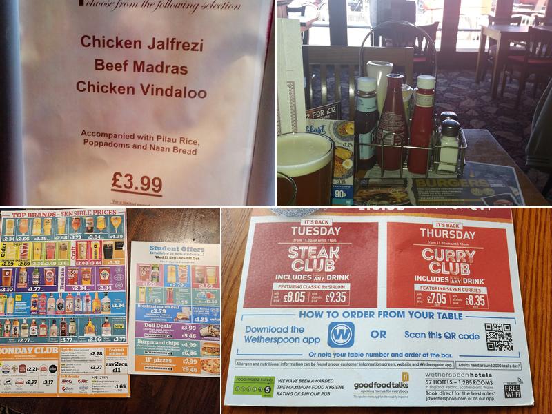 The Navigator - JD Wetherspoon Menu