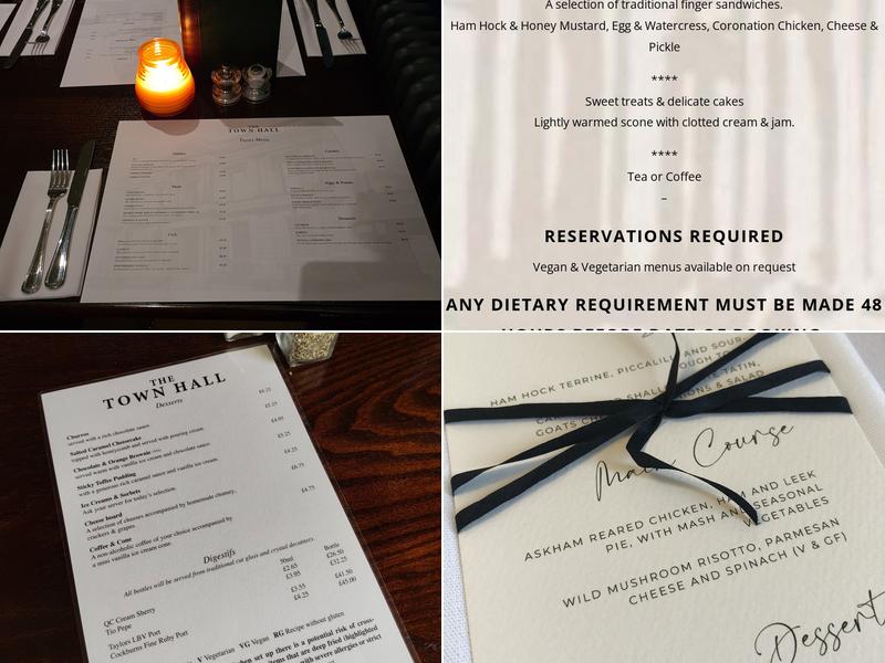 Wavertree Town Hall Menu