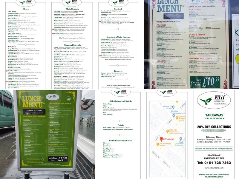 Elif Restaurant Menu