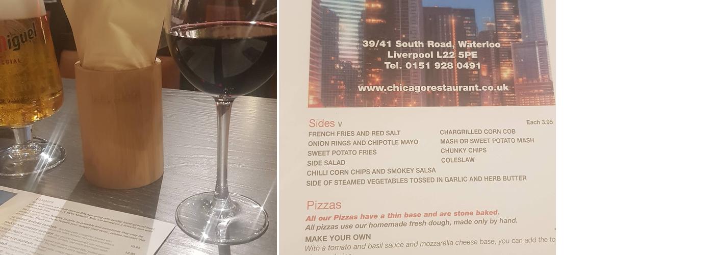 Chicago American Bar & Grill Menu