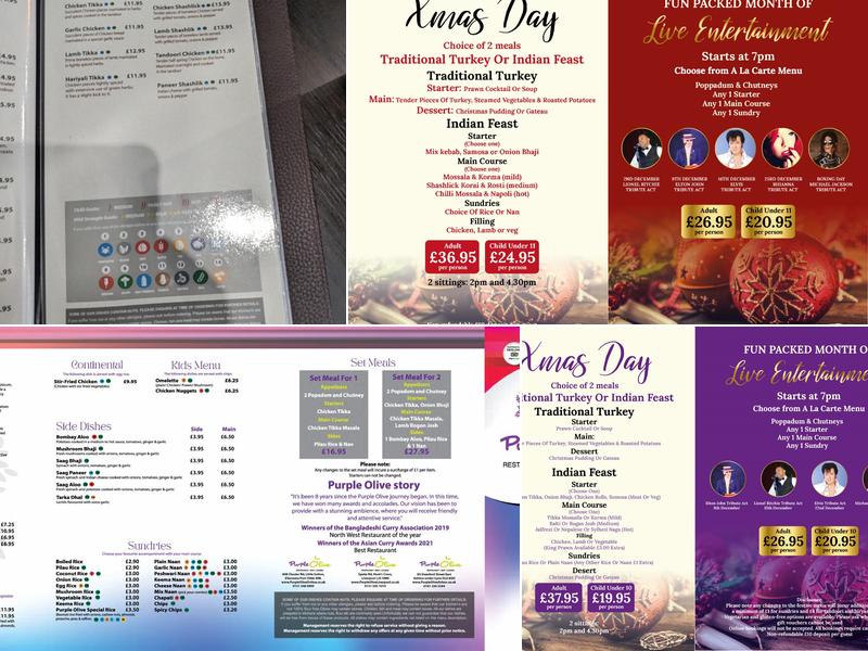 Purple Olive - Hunts Cross Menu