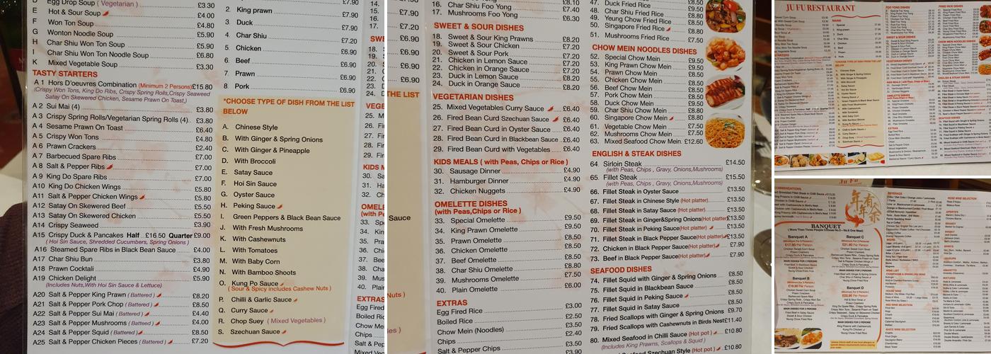 Ju Fu Menu