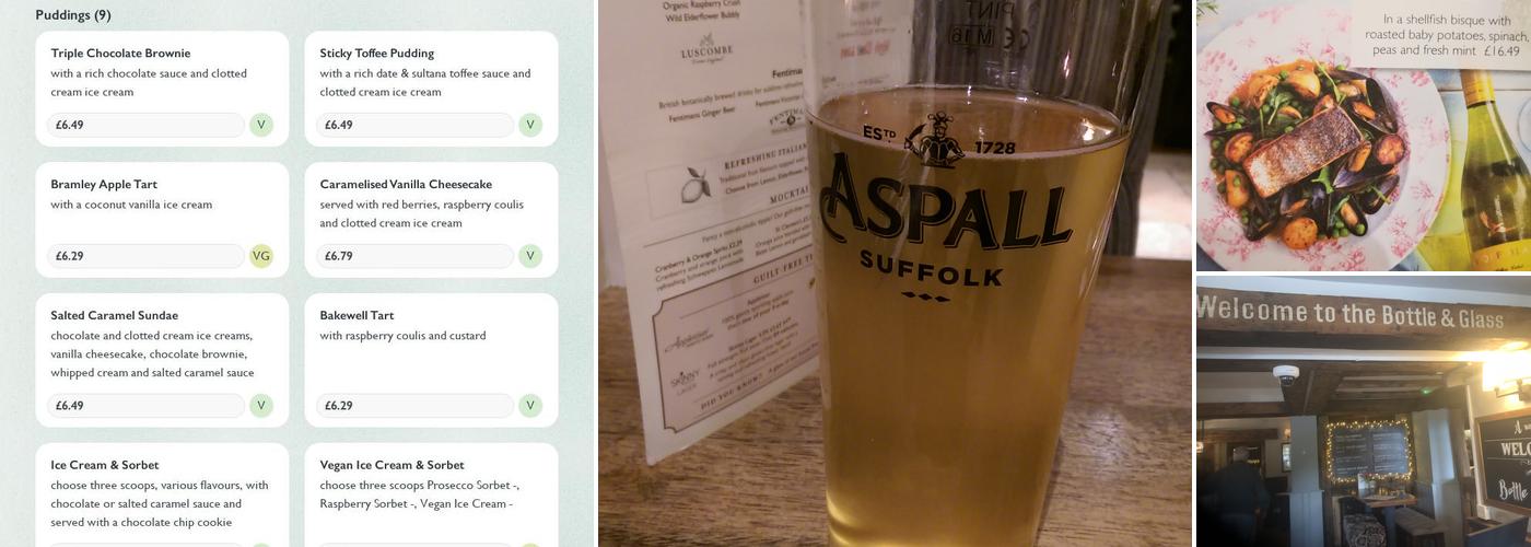 Bottle & Glass Inn Menu