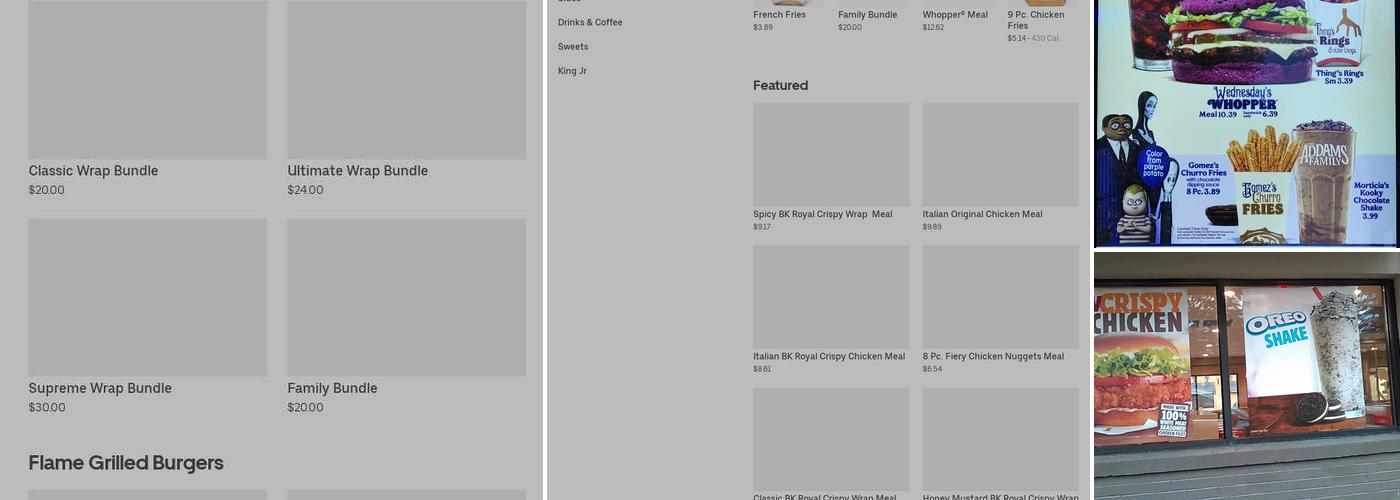 Burger King Menu