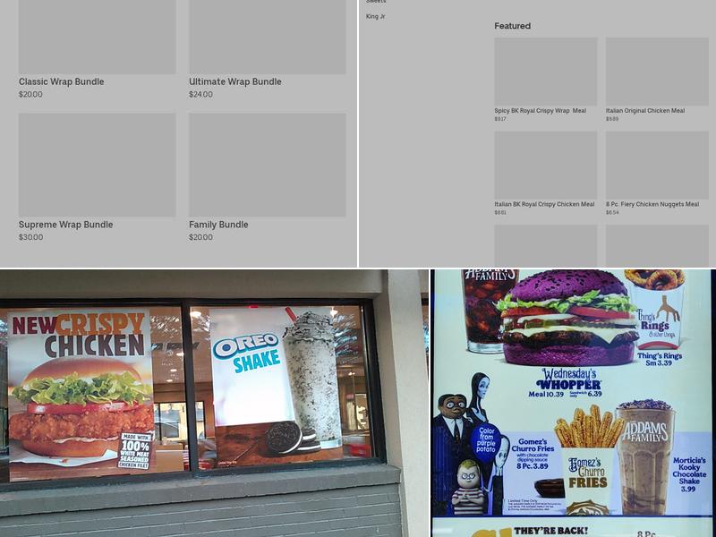 Burger King Menu