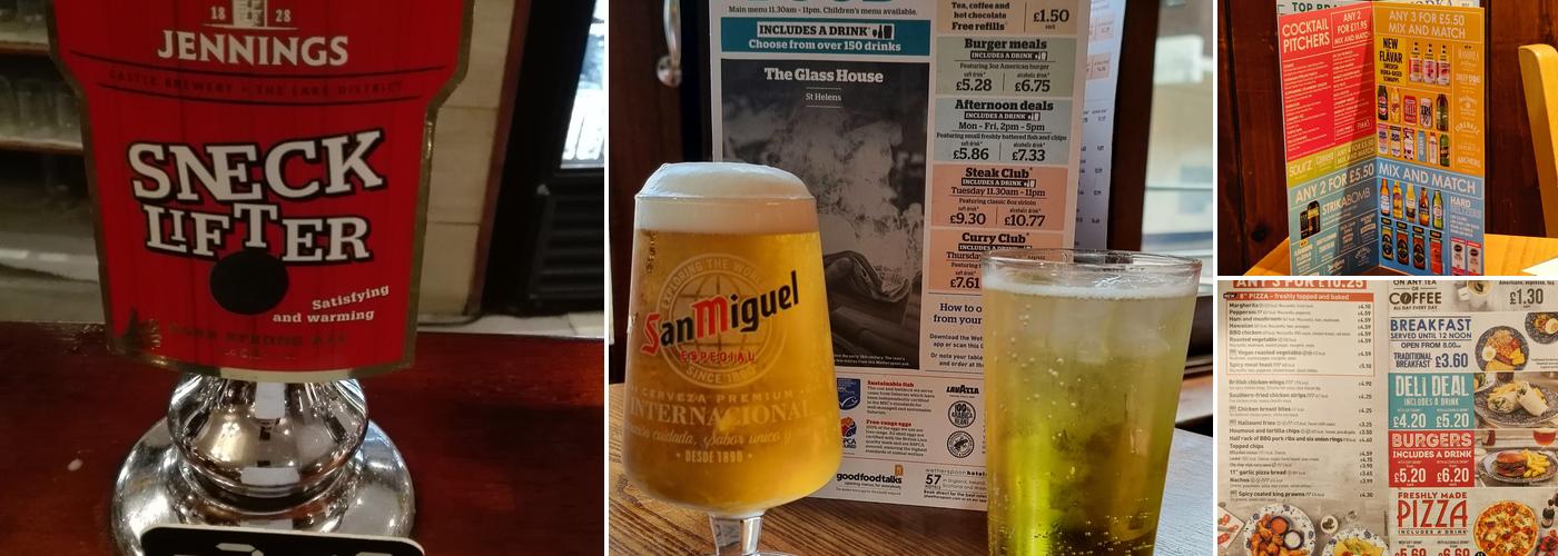 The Glass House - JD Wetherspoon Menu