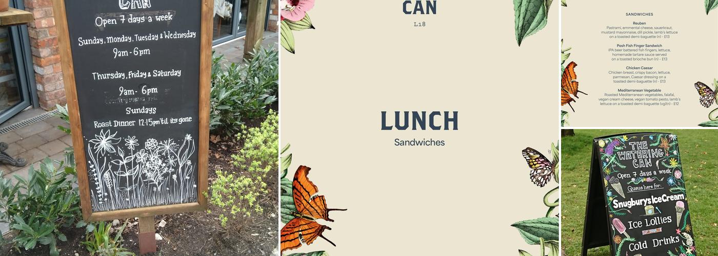 The Watering Can - Liverpool Menu