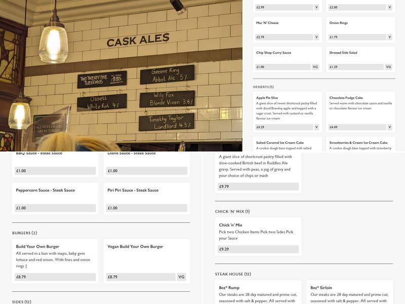 Willow Bank Tavern Menu