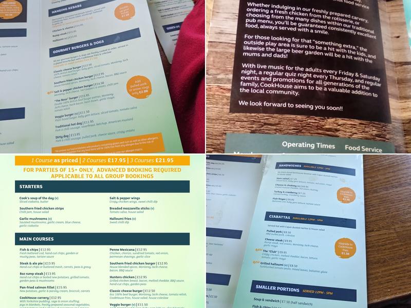 CookHouse Pub & Carvery Menu