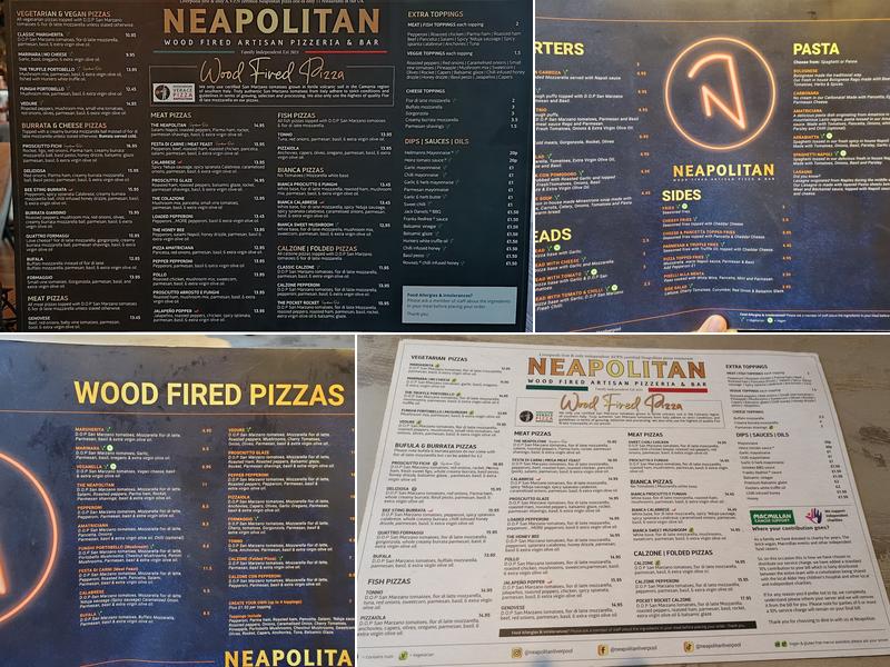 NEAPOLITAN Pizza & Bar - Lime street Menu