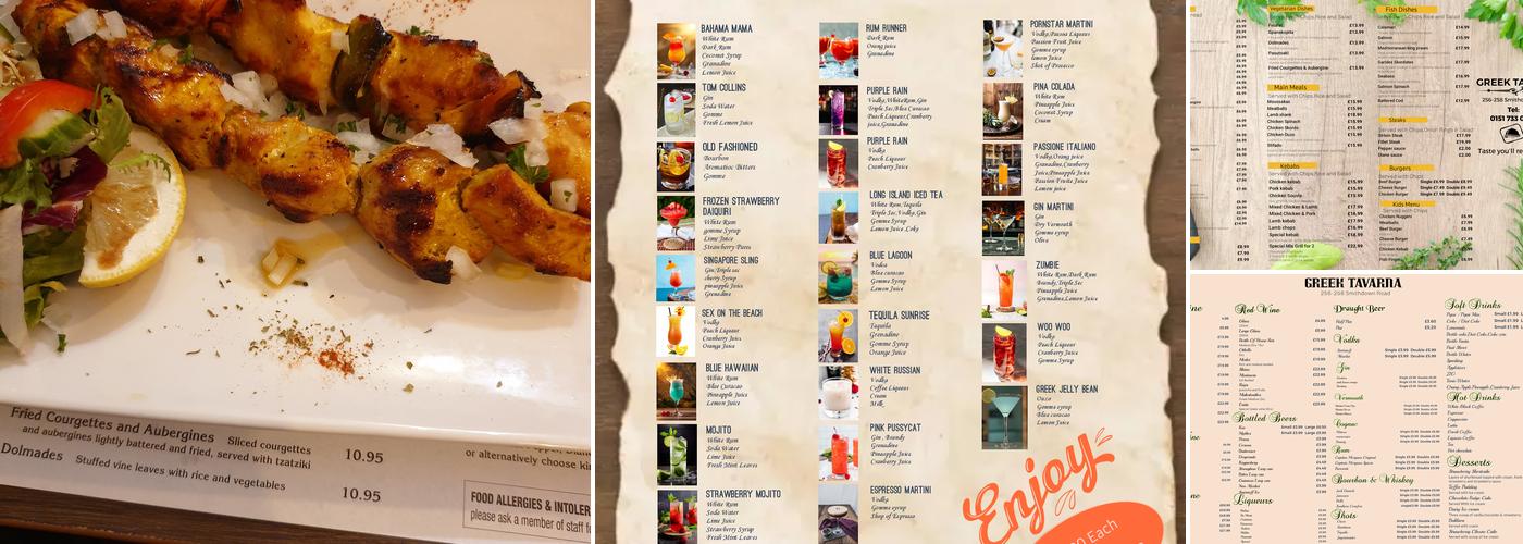 Greek Taverna Menu
