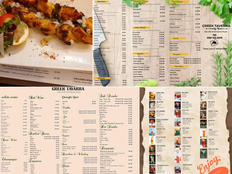Greek Taverna Menu