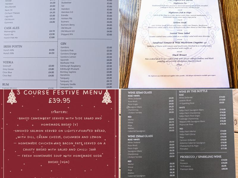 The Hightown Pub & Kitchen Menu