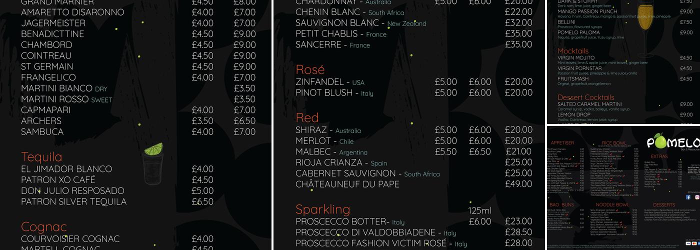 Pomelo Liverpool Menu