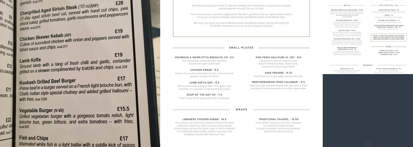 Koukash Menu