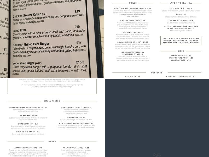 Koukash Menu