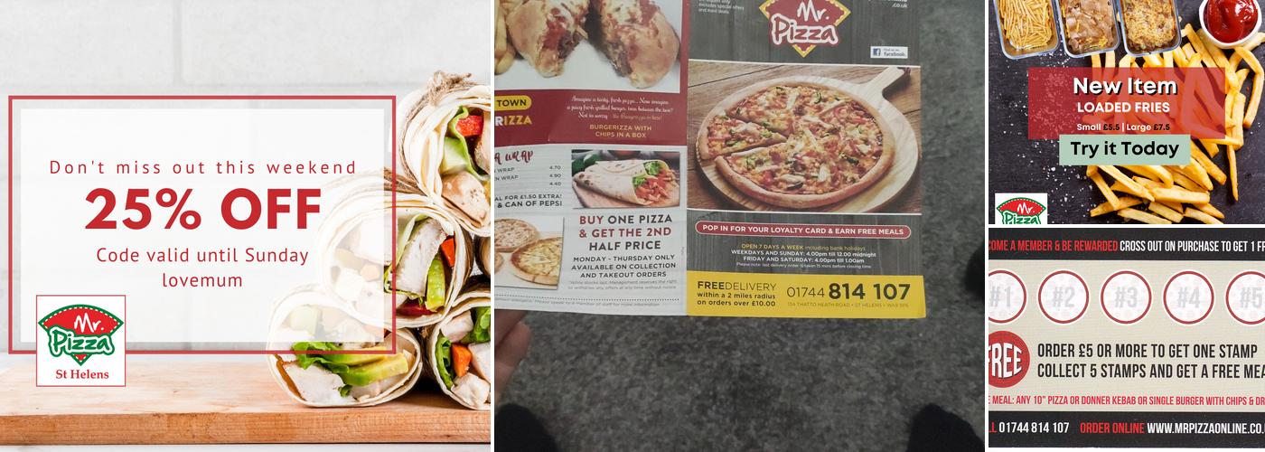 Mr Pizza St Helens Menu