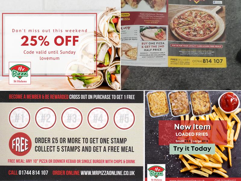 Mr Pizza St Helens Menu