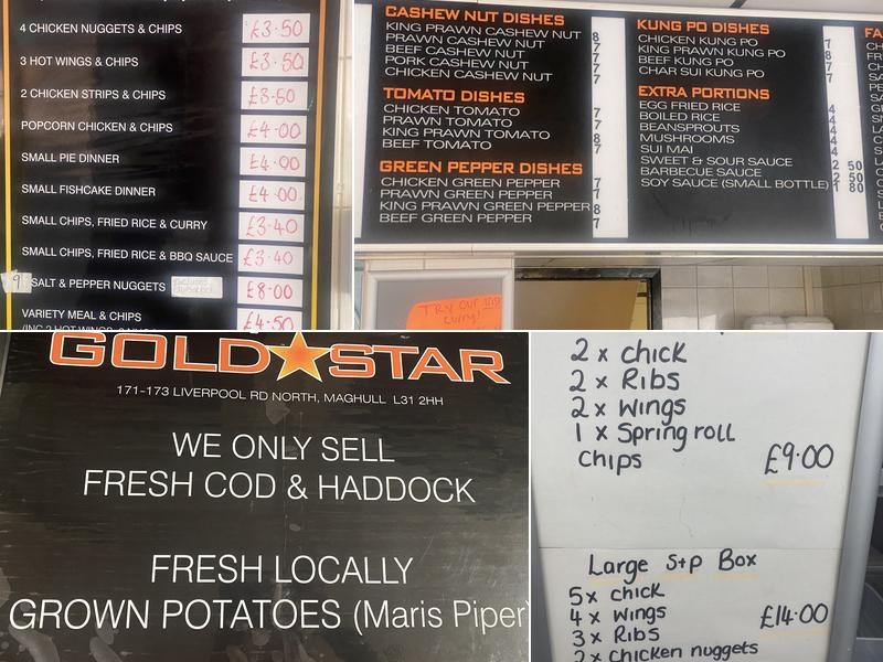 The Famous Gold Star Menu