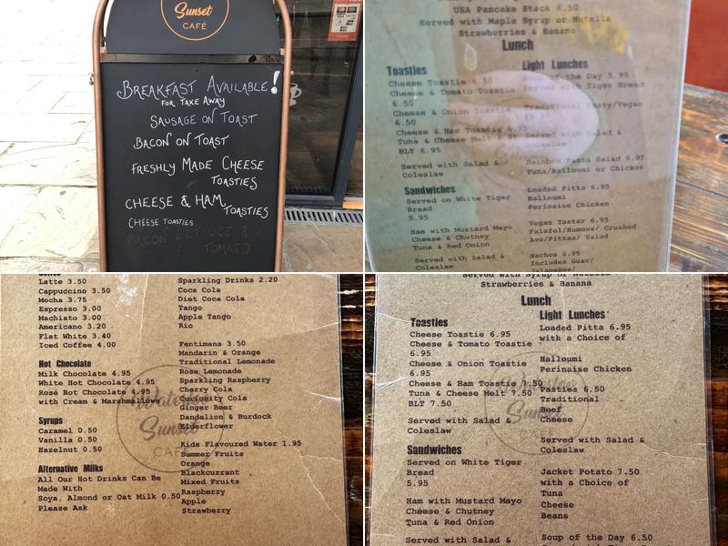 Waterloo Sunset Cafe Menu