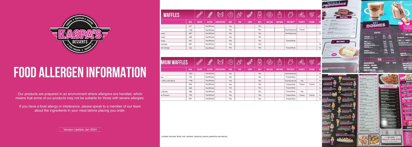 Kaspa's Liverpool Menu