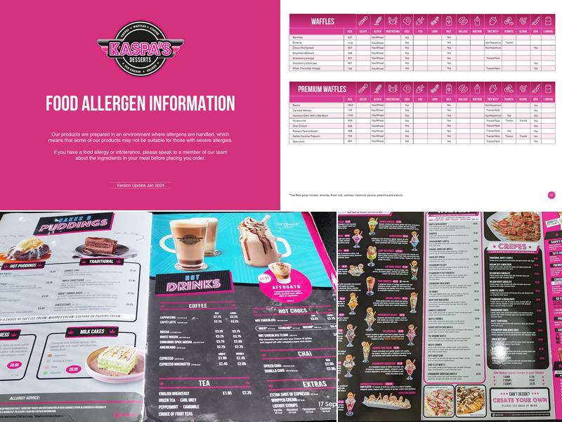 Kaspa's Liverpool Menu