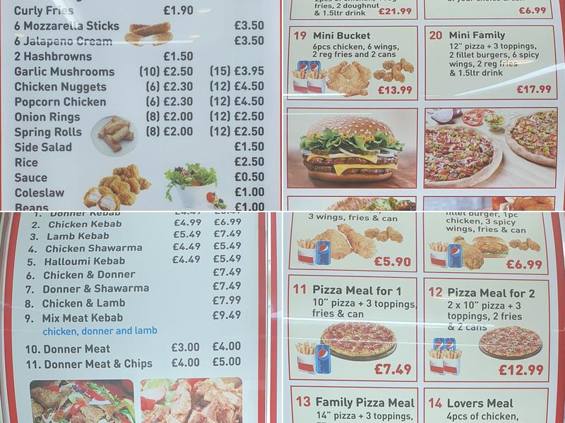 Chunkies Liverpool Menu