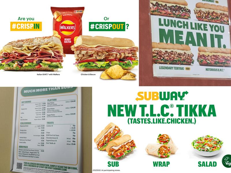 Subway Menu