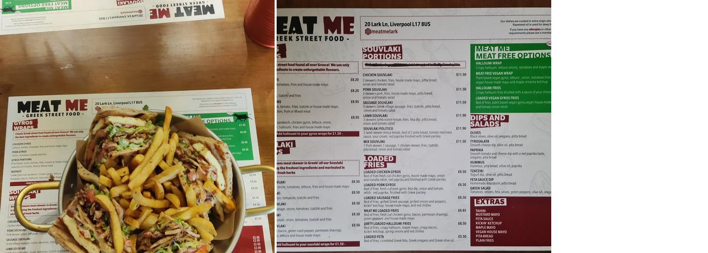MeatMe Menu