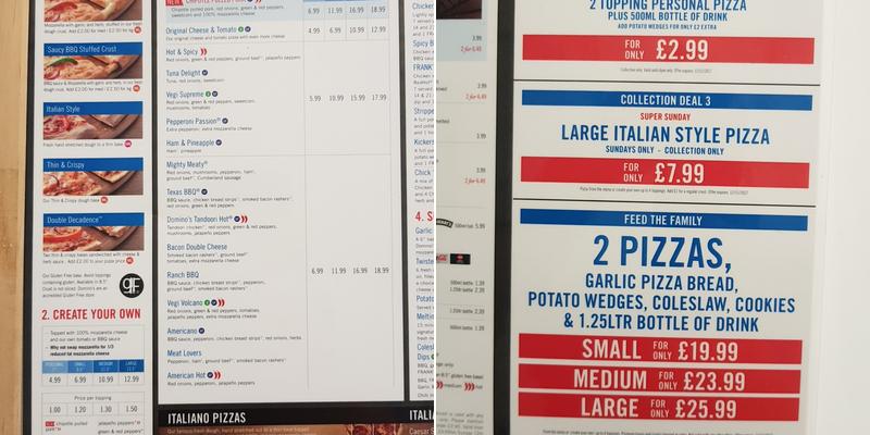 Domino's Pizza - Goole Menu