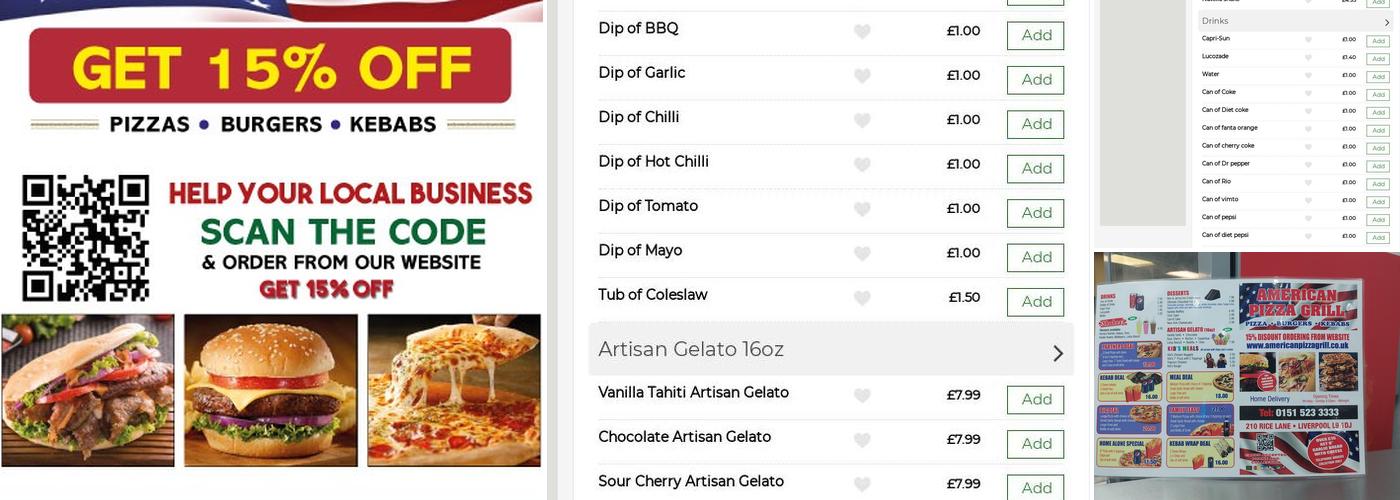 American pizza grill Menu