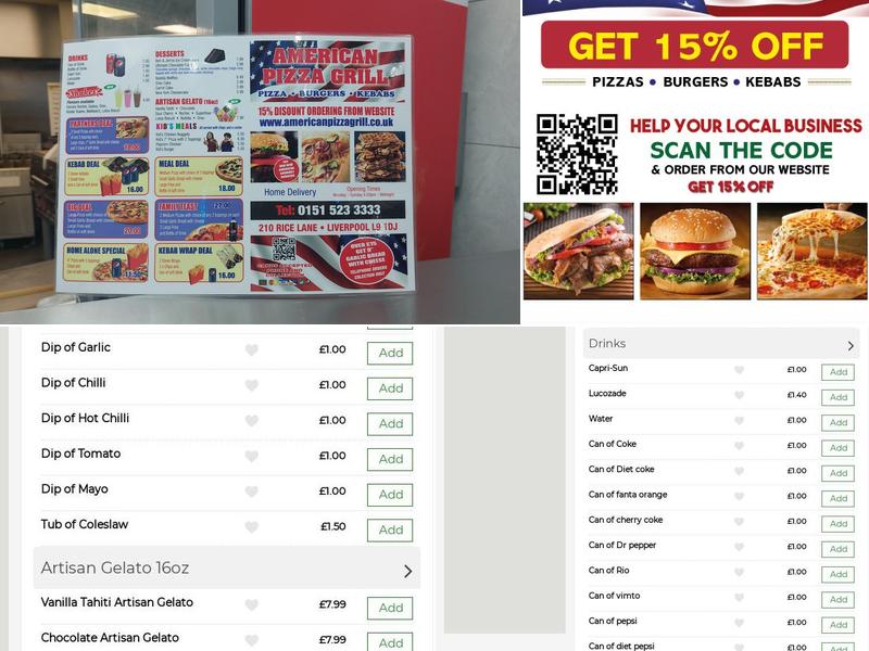 American pizza grill Menu