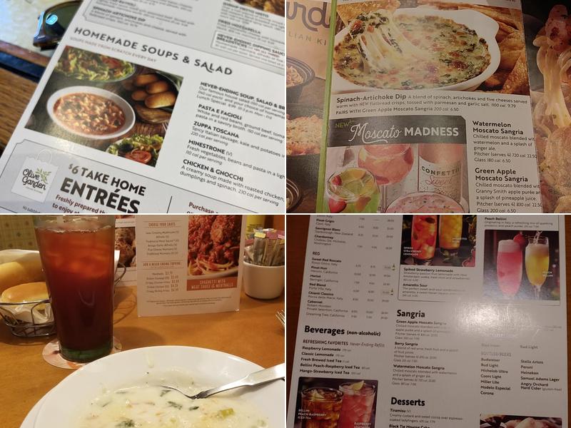 Olive Garden Italian Restaurant Menu