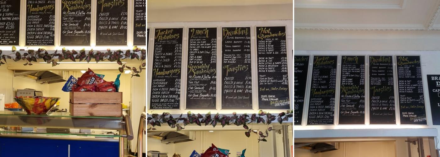 Brasenose Road Cafe Menu