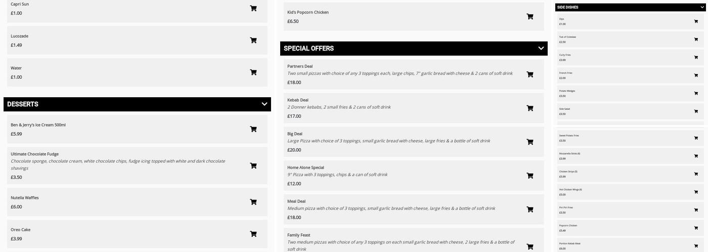 Little Italy Pizza Anfield Menu