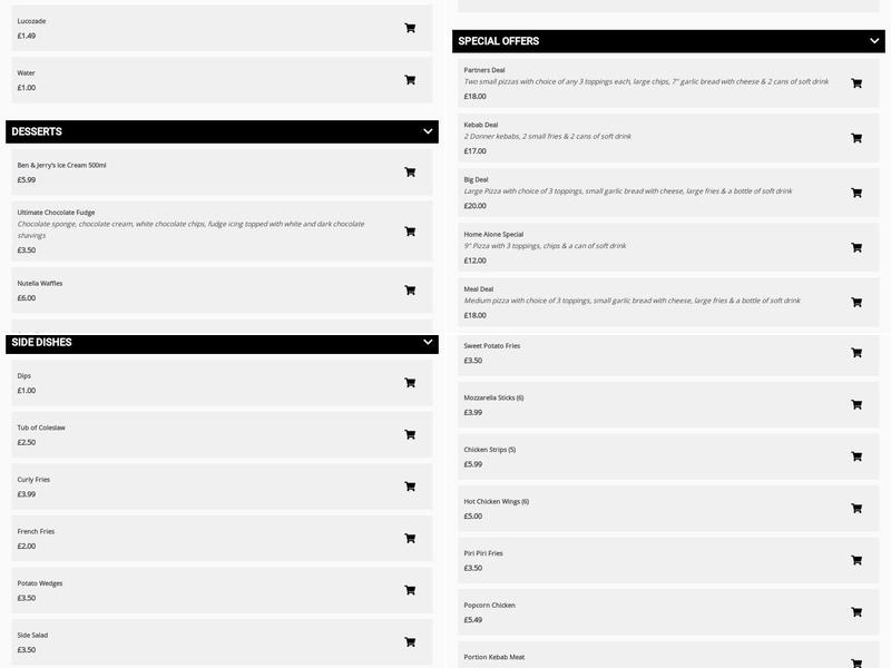 Little Italy Pizza Anfield Menu