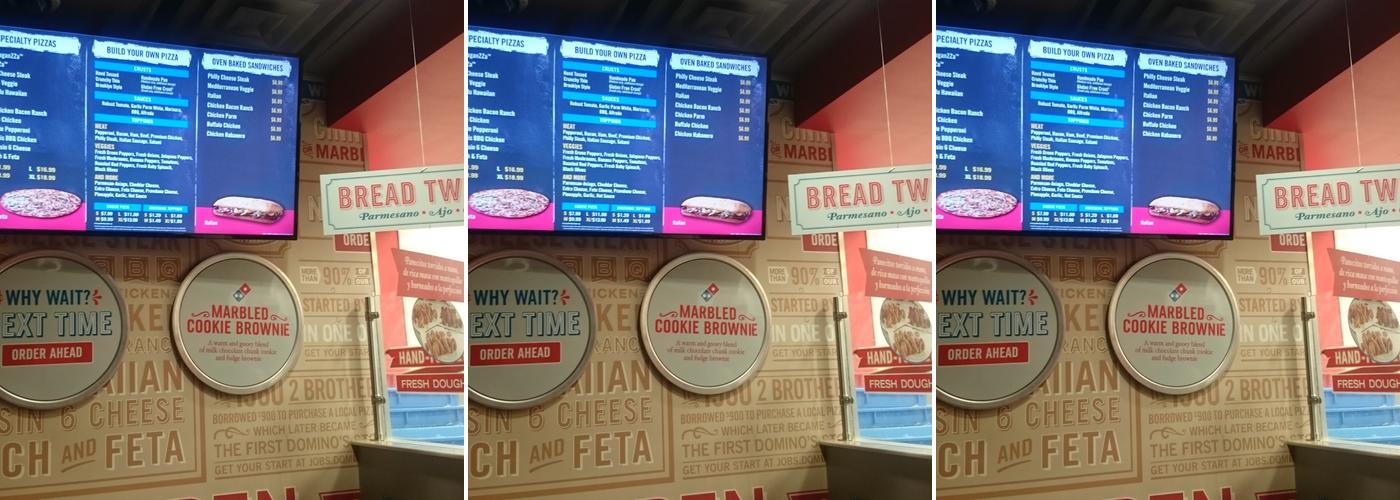 Domino's Pizza Menu