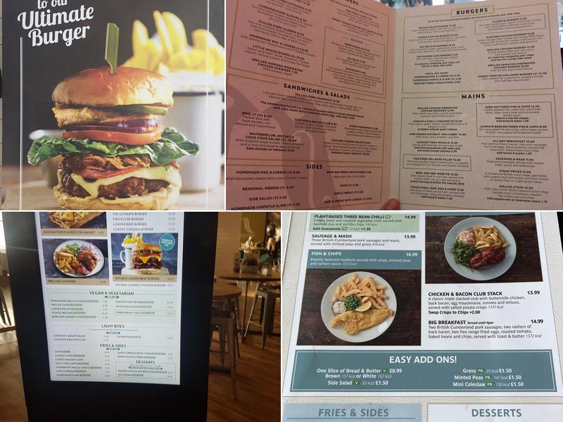 The Kissing Gate Menu