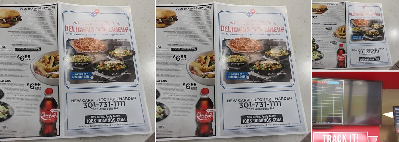 Domino's Pizza Menu