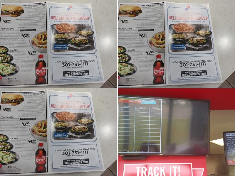 Domino's Pizza Menu