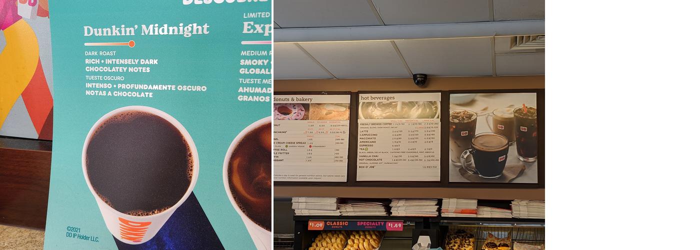 Dunkin' Menu