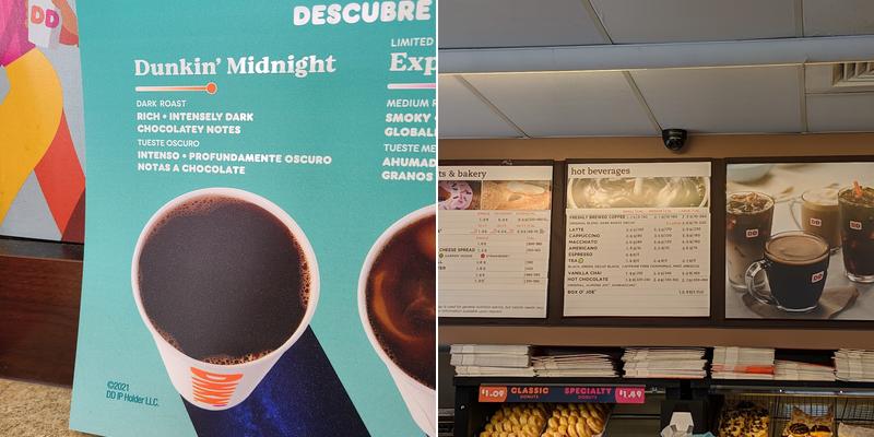 Dunkin' Menu